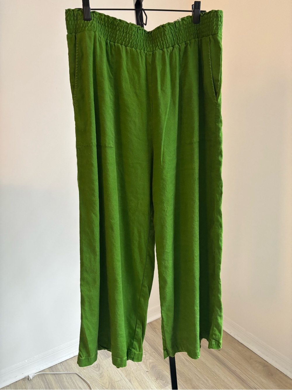 Maeve  Anthropologie Green Wide-Leg Pants